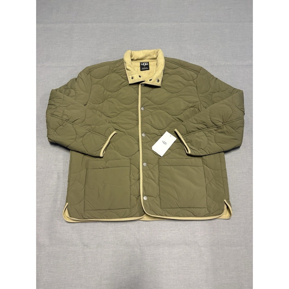 NEW UGG Mens Jareth Jacket Full Zip Quilted Lined Jacket Burnt Olive Size XL